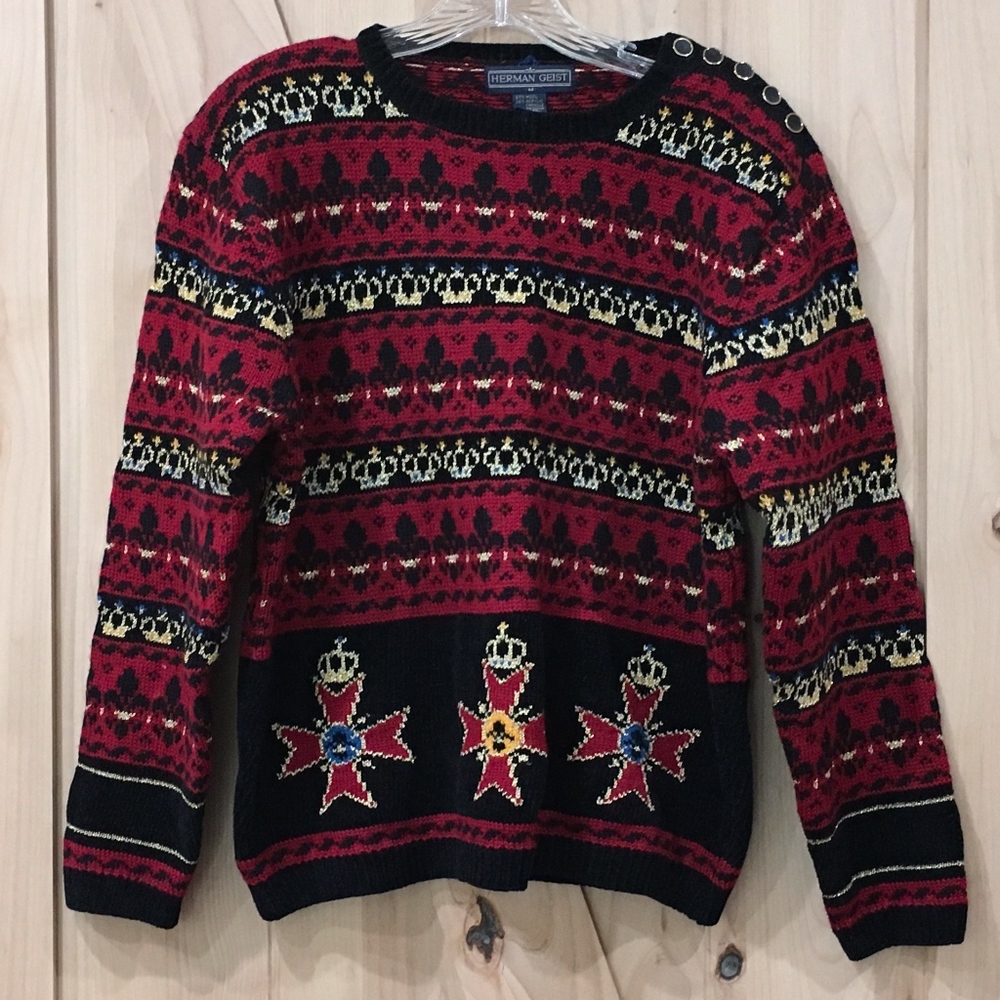 Vintage Herman Geist Crown Sweater | Medium